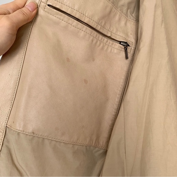 XL Kenneth Cole beige leather jacket - Picture 8 of 8